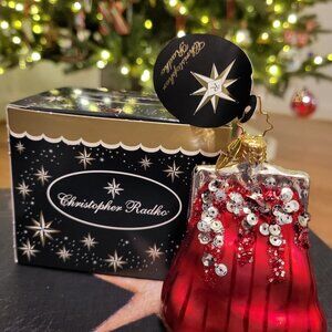 Christopher Radko Red Sparkly Purse Ornament - Retired